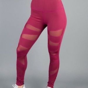 BuffBunny Red Mesh Leggings
